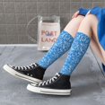 thumbnail image 3 of Knee High Socks for Men and Women, Blue Glitter lightning C Althletic Compression Socks, Support Long Tube Socks for Outdoor Sport, Calf Socks, High Stockings for Women Men, 3 of 7