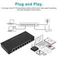 thumbnail image 4 of Conmutador De Escritorio Gigabit Ethernet Hub Vlan De Red De Alto Rendimiento De 8 Puertos 100-240V Negro Ee. Uu. Inevent AF000452-00, 4 of 6