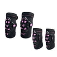 thumbnail image 4 of Coderas y rodilleras para niños, equipo de protección para patinetas, scooters y bicicletas. Negro y rosa, 4 of 9
