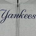 thumbnail image 4 of Youth Heather Gray New York Yankees Wordmark Full-Zip Fleece Hoodie, 4 of 4
