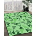 thumbnail image 3 of Ahgly Tapis d'Intérieur Lavable en Machine Carré Vert Jade, 6 Pieds Carré, 3 of 7