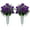 Purple, variant on Artificial Cemetery Flowers, Set of 2 Artificial Rose Bouquet Grave Memorial Flowers with Vase for Cemetery Headstones Decoration (Purple)