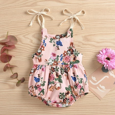 

Leutsin Baby Girls Romper Newborn Infant Baby Boys Girls Sleeveless Solid Romper Jumpsuit