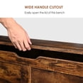 thumbnail image 3 of Coffre de Rangement en Bois, Boîte de Rangement Rétro avec Découpe en U et 2 Charnières de Sécurité, Brun Rustique, 3 of 7