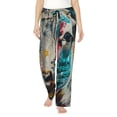 thumbnail image 1 of Balery Colorful Graffiti Cow Pantalones de pijama para mujer, pijamas ultraligeros, pantalones de estar por casa-3X-Large, 1 of 6