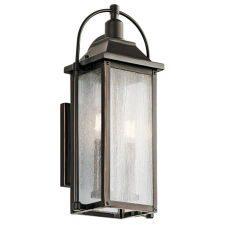 Kichler 49714 Harbor Row 2 Light 19 Tall Outdoor Wall Sconce - Bronze