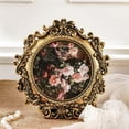 thumbnail image 5 of Elegant Baroques Resins Photo Frame with Antique Design Vintage Round Golden Picture Frame Wall or Desktop, 5 of 8