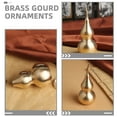 thumbnail image 3 of WEUVEB Golden Brass Gourd Figurine Chinese Decor for Home and Office Collectibles, 3 of 8