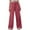 Red, variant on Wensltd Womens Capris Pants High Waist Drawstring Loose Trousers with Pockets