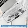 thumbnail image 5 of Geometry Compass Set 10Pcs School Maths Protractor Set Rulers for Student Maths and Engineering in Carry Case, Gray, 5 of 8