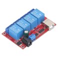 thumbnail image 2 of Module Relais à 4 Canaux Carte Relais DC Libre 10A 3 Modes de Fonctionnement Commande par Ordinateur Carte PLC Pc, 2 of 8