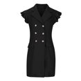 thumbnail image 4 of FcBaudy Robe Sans Manches à Col Rond, Robes d'Été pour Femmes, Robes de Mode Décontractées pour Femmes, Robes d'Été Sans Manches à Fermeture Éclair, Mini Robe pour Femmes, 4 of 5