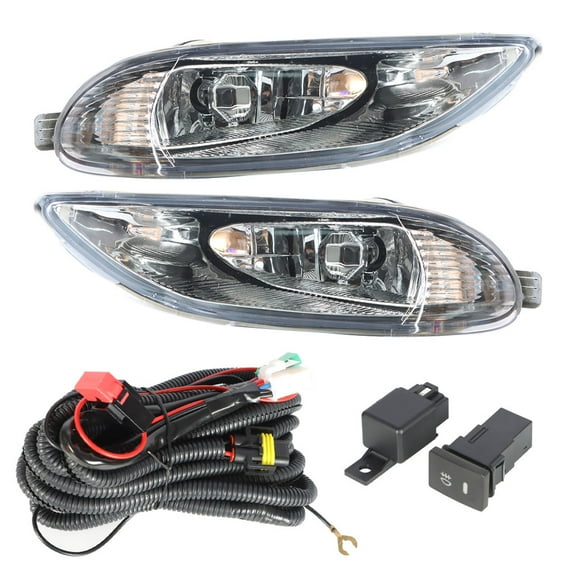 labwork 2-Pack Fog Light Fog Lamp Assembly Clear Lens with Wiring and Switch Kit for 2002-2004 Camry, 2005-2008 Corolla, 2002-2003 Solara