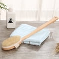 thumbnail image 4 of Fznkrag Long Wood Handle Bath Brush Reach Back Body Shower Bristle Scrubber Spa Back Scrubber Body Brush with Natural Boar Bristles and Long Wooden Handle for Dry Wet Skin Brushing, 4 of 11