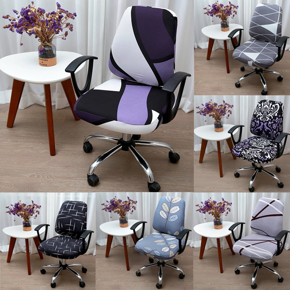 Universal Elastic Stretch Slipcover Split Computer Office Chair Cover Seat Cover 