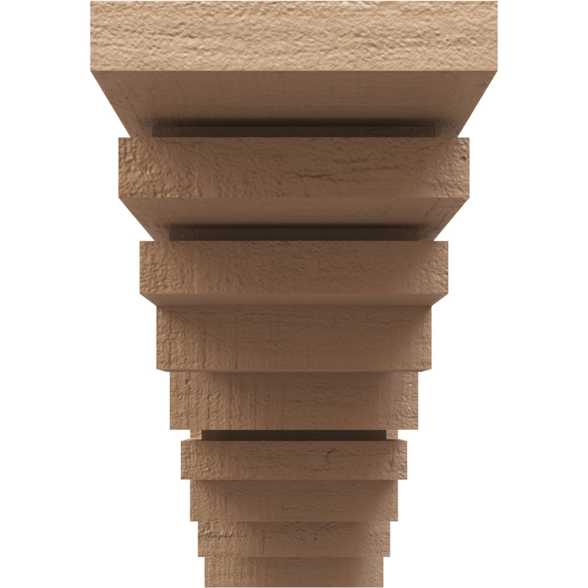 6"W x 36"D x 12"H Thin Landon Rough Cedar Woodgrain TimberThane Corbel, Primed Tan