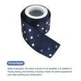 thumbnail image 3 of Unique Bargains Grosgrain Ribbons 5 Yards 1-1/2 Inch Deep Blue with Gold Dots Ribbon Bow Decoration for Crafts Gift DIY, 3 of 5