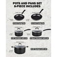 thumbnail image 2 of 8 Piezas Utensilios de Cocina Antiadherente Color Negro, 2 of 7