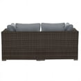 thumbnail image 4 of Poundex Furntiure Wicker-Fabric Outdoor Loveseat Two piece in Gray, 4 of 6