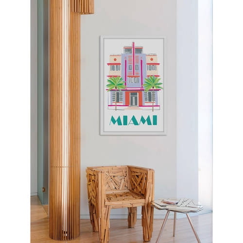 Marmont Hill "Miami Art Deco" by Molly Rosner Framed Painting Print