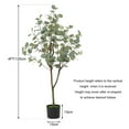 thumbnail image 3 of Artificial Eucalyptus Tree with Pot, 4/5/6FT Tall Fake Eucalyptus Plant for Indoor Outdoor, Faux Eucalyptus Tree with Lifelike Trunk and Realistic Silk Leaves for Home Office Living Room Floor Decor, 3 of 7