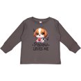 thumbnail image 3 of Inktastic Papaw Loves Me Grandchild Puppy Boys or Girls Long Sleeve Toddler T-Shirt, 3 of 5