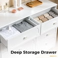 thumbnail image 3 of Ktaxon 8 Drawers Dresser Chests for Bedroom, Wood Chset of Drawers,Dressers Organizer for Bedroom, Living Room,Hallway, White, 3 of 11