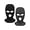 Black+Dark grey, variant on 3 Pieces 3-Hole Ski Mask Knitted Face Cover Winter Balaclava Full Face Mask for Men Women Outdoor Sports (Hot Pink,Black, Pink)