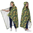 thumbnail image 2 of Wearable Blanket,DarkGreen Cartoon Dinosaurs Eggs Pattern Hooded Wearable Flannel Blanket for Adults & Teens,Winter Poncho Shawl Wrap Cape Cozy Anti-Pill,50"x60", 2 of 5