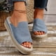 thumbnail image 1 of WILLBEST Sandalias Antiderrapantes Para Mujer, Zapatos De Mujer, Sandalias De Cuña Con Suela Gruesa, Sandalias De Una Pierna Huecas Con Flores De Moda, 1 of 8