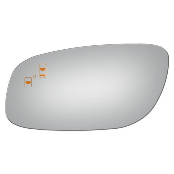 Flat Driver Side Replacement Mirror Glass For 2010-2019 Ford Taurus W/O Baking Plate