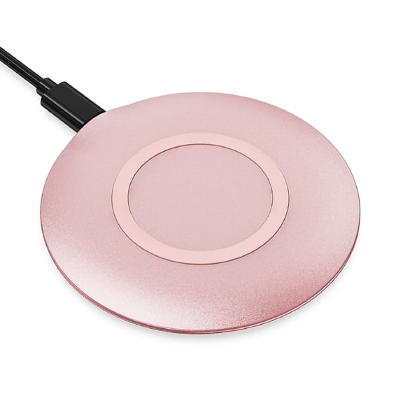 Fast 15W Wireless Charger Pink Charging Pad Slim Quick Charge Z8Z for Kyocera Hydro Elite C6750, DuraForce Ultra 5G, DuraSport 5G - LG Velvet, G6, V30, Wing, V60 ThinQ 5G, V50 ThinQ 5G