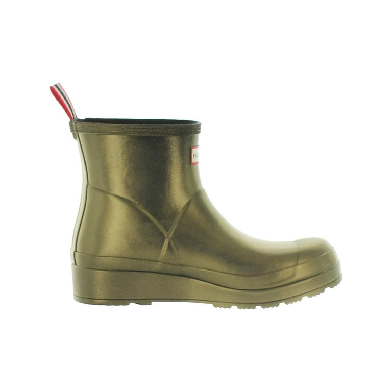 Green gloss hunter boots deals