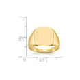 thumbnail image 5 of 14K Yellow Gold Ring Band Signet 15.0x13.5mm Closed Back Men's, Size 6, 5 of 5