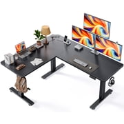 L-shaped Standing Desk – Adjustable Height Electric Desk With Memory Controller