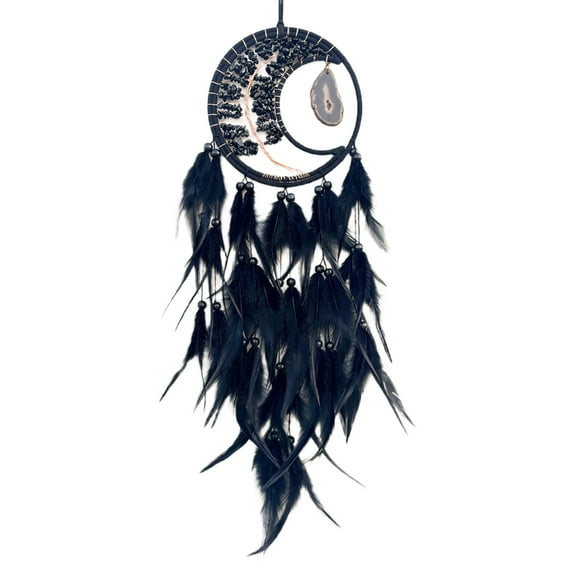 AOOOWER Decorative Feathered Dreamcatchers with Crystal Stone Car Hanging Ornament Gift