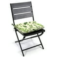 thumbnail image 2 of Jordan Manufacturing 16" x 16" Natik Aloe Green Leaves Square Outdoor Chair Pad Seat Cushion with Ties, 2 of 9