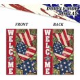 thumbnail image 5 of Welcome Spring Summer Hydrangea Garden Flag 12 x 18 Inch Double Sided, Burlap Floral Flower Welcome Yard Outdoor Flag, 5 of 6