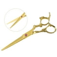thumbnail image 3 of Unique Bargains Hair Scissors Hair Cutting Scissors Stainless Steel Razor Hair Trimming Scissors 6.5' Long Gold Tone, 3 of 7