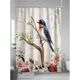 thumbnail image 5 of Fsddascl Spring Bird Branch Shower Curtain Set - 36" x 78" Washable Bathtub Curtain with 12 Hooks, Farmhouse Vintage Botanical Floral Waterproof Fabric Stall Shower Curtains for Bathroom/Bathtub, 5 of 6