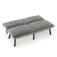 thumbnail image 7 of Convertible Futon Sofa Bed, Folding Sofa Sleeper,Modern Sofa Couch for Small Space,Apartment,Living Room,Gray, 7 of 7