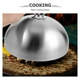 thumbnail image 2 of WORGEOUS Cubierta de acero inoxidable para bistec Teppanyaki Dome Tapa de plato Anti salpicaduras de aceite Cubierta de alimentos Herramienta de cocina para restaurante Hogar (20 cm), 2 of 8