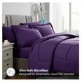 thumbnail image 2 of Comforter Set, Medium Weight - Down Alternative - Ultra Soft Microfiber - King/California King Size 3 Pieces Set with 1 Comforter and 2 Pillow Shams (King/Cal King, Purple), 2 of 7