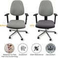 thumbnail image 3 of Soft Stretch Spandex Chair Seat Slipcover and Backrest Cover, Washable Chair Slipcovers fit for Office Computer Chairs, Home Bar Wedding Party Decor (Chair Seat Cover + Backrest Cover), 3 of 8