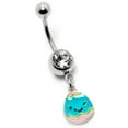 thumbnail image 5 of Body Candy Womens 14G 316L Steel Piercing Clear Celebration Easter Egg Dangle Belly Button Ring, 5 of 8