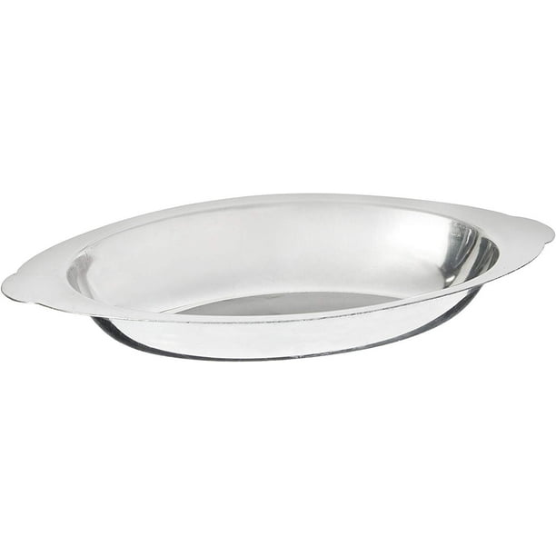 Winco ADO8 Stainless Steel Oval Au Gratin Dish, 8Ounce