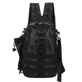 thumbnail image 1 of Mochila Mochila Bandolera Bandolera Pesca Montañismo Bolsa de señuelos al aire libre Camuflaje negro, 1 of 10