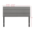 thumbnail image 3 of HMD Etta Upholstered Full Headboard, Gray, 3 of 4