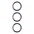 thumbnail image 3 of Langgg Leather Steering Wheel Soft Cover Covers Protector Anti-skip Vehicle Abrasion-resistant Automotive Accessory Decor No.01 3Set, 3 of 6