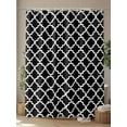 thumbnail image 4 of Black White Geometric Shower Curtain, Minimalist Morocco Pattern Bathroom Decor Curtains Set with Hooks, Waterproof Fabric Home Accessories， Stall 36 X 78 Inch, 4 of 6